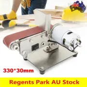 9000rpm Grinder Mini Electric Belt Sander DIY Polishing 7-gear Adjustable Silver