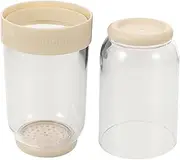 PACKOVE 2pcs Toothbrush Travel Case: Portable Plastic Mouthwash Cup - 8.6x3.1 Travel Case - Cylindrical Tooth Brushing Holder for Home School Camping
