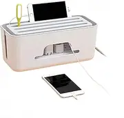 Cable Management Box Cord Organizer Cable Storage Box Multifunctional Wire Box, Under Desk Cable Management, Socket Storage, TV Computer Wires Organizer, Power Strips, USB Hub, Large Size