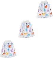 Vaguelly 3 Pcs Reusable Pants White Pure Cotton Breathable Pants Comfortable Diaper Skirt Pure Cotton Pants