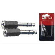 Stagg Female Stereo Mini Jack/Male Stereo Phone-Plug Adaptor 2 pack