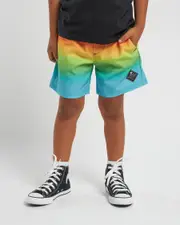[Skylark] Skylark Toddlers' Compound Elastic Waist Shorts in Fade Size 02 02 Fade