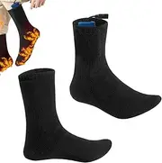 [Generic] Electric Socks for Women | Winter Warm Heating Socks | Multifunctional Heating Socks with Charging Battery, Electric Socks for Camping, Fishing