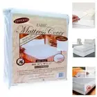 2Pack Full Size Fabric Zippered Mattress Covers Waterproof Bug and Dust Mite