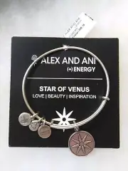 ALEX AND ANI STAR OF VENUS Russian Silver Charm Bangle New W/ Tag