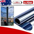 ONE WAY MIRROR TINT FILM 50cm×200cm Blue PET Sun Block Privacy Home Window