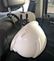 Flexible Over The Seat Hard Hat Rack Holder Back Seat Hanger Headrest Hook Pack