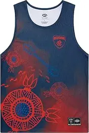 Melbourne Demons AFL Footy Mens Adults Indigenous Training Singlet