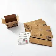 compactini Miniature DIY Set Shipping Boxes Sets 5P(Unfolded) with Shipping Labels 1:12 Scale Models Dollhouse Accessory Box Miniature (U)