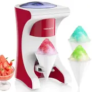 Snow Cone Shaved Ice Machine with 3 Reusable Plastic Cups, Table-Top Slushie ...
