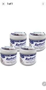 Refresh Scented Gel 4.5 oz Car, Home & Office Air Freshener, New Car (Pack of 4)