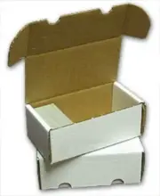 Bundle of 50 - 400 Count Cardboard Baseball Trading Card Storage Boxes