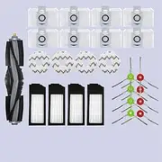 for Ecovacs Deebot X1 Omni Accesories Robot Vacuum Cleaner mop Cloth Dust Bag HEPA Filter Main Brush rag Replaceable Spare Parts Robot Vacuum Accessory Kit(25pcs)