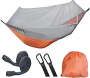 Camping Hammock | 9x5FT Picnic Hammock, Automatic Setup Camping Family Shelter with High Load-Bearing Capacity, Portable Hammock with Gnat Net for Outdoor Hiking Picnic