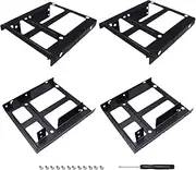 4 Pack Double Tier HDD SSD Mounting Bracket, 2 x 2.5 to 3.5" Hard Drive Adapter Hard Drive Bay Mount for PC