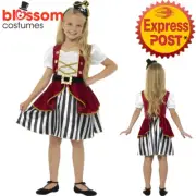 CK1030 Girls Deluxe Pirate Wench Caribbean Buccaneer Dress Book Week Kid Costume