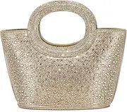 [Labair] Women Evening Bags Rhinestone Purse Glitter Sparkly Small Handbag Crossbody Bag for Wedding Formal Prom., Gold, Small