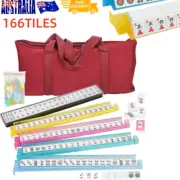 American Mahjong Set 166 Tiles 4 Colors Pushers/Racks Mah Jongg Set W/Soft Bag