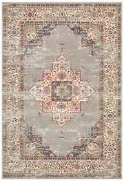 Blake Grey Medallion Transitional Rug