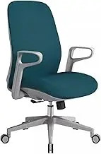 Classic Office Furniture Supporting Staff Office Chair Computer Chair Household Swivel Chair Sedentary Not Tired Lumbar Protection Desk Task Chair(Dark Blue)