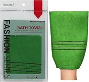Korean Towels | Exfoliating Bath Glove | Bath Scrub | Dead Skin Remover Glove | 100% Viscose | Bath Glove | De-Tan Scrub | Bath Scrub | Bath Mitt | Hammam Gloves | Bath Scrubber (Large) Pack of 2