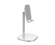 Height-Adjustable Mobile Phone Stand for Phone or Tablet - One - Silver