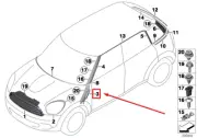 MINI R60 Left Side Turn Indicator Trim 51139813687 9813687 NEW GENUINE