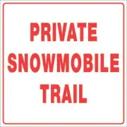 VOSS SIGNS WHITE PLASTIC REFLECTIVE SIGN 12" PRIVATE TRAIL 491 PST WR