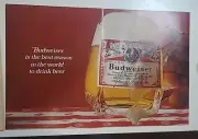 Budweiser Beer Vintage Print Ad 1967 20x14 Vintage