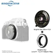 Brightin Star 28mm F2.8 Full Frame Lens+Leica M To XF Adapter For Fuji XF Mount