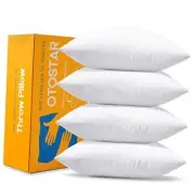 Pack of 4 Throw Pillow Inserts, 18 x 18 Square Cushion 18x18 Inch (Pack of 4)
