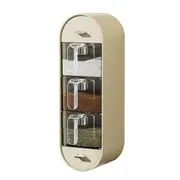 Wall Mounted Seasoning Box Self Adhesive 3 Cell Seasoning Storage Container