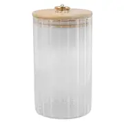 Food Storage Jar Clear Glass Canning Jar Moisture Proof with Sealed Lid for Tea Coffee Sugar Dried Fruit 750ml