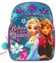 DISNEY FROZEN ANNA & ELSA Full-Size 16" Backpack w/ Optional Insulated Lunch Box