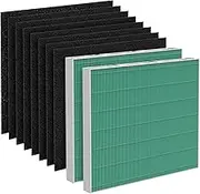 GoKBNY 2-Pack AP-1512HH True HEPA Replacement Filter, Compatible with Coway AP-1512HH Mighty Purifier, Part# 3304899, with 8 Extra Carbon Filters-Green Version