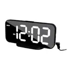 Digital Alarm Clock Bedside Clock Dual USB Ports for Dormitory Lightweight