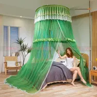在飛比找Yahoo!奇摩拍賣優惠-*新款天地桿圓頂蚊帳帶支架落地吊頂蚊帳二開可伸縮單人床雙人床