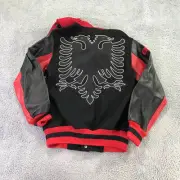 Opening Ceremony Jacket Mens Small Global Varsity Bomber Patch Red Black Eagles