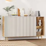 Cabinet Curtain, Folding Privacy Curtain Dust-Proof Shades for Closets Without Doors and Under Sink, Hanging Invisible Curtain for Kitchen Counter or Pantry Shelves(White,Cabinet 140x80cm)