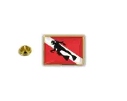 pins pin's flag national badge metal lapel hat button vest scuba diver dive r2