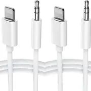 2-Pack Phone to 3.5mm Aux Cord Audio Cable Compatible with iOS Phones 14 13 12 11 XS XR X 8 7 6 .(Pack of 2 AUX)