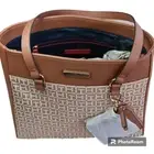 Tommy Hilfiger Tote Bag and Pouch Cream Brown Khaki