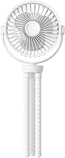MTSDM Portable Stroller Fan, Mini Handheld Octopus Fan, USB Rechargeable Personal Handheld with Flexible Tripod Clip 360° Rotate 3 Speed Detachable Rechargeable Clip on Fan for Stroller Desk Cooling