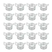 20 Pack Spring Band Hose Clamps for 16.5-17.2mm OD Hose Band Clips White