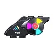 Coralme Y60 Wireless Bluetooth Motorcycle Helmet Headset Cycling Waterproof Noise Cancelling Helmet Headset with RGB Daz