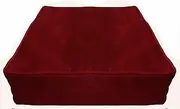 Box Cushion Cover- Square Patio Seat Chair Indoor Cushion Cover Polyester Burgundy 20" Length x 20" Breadth x 5" Thick (50cm x 50 cm x 12cm)