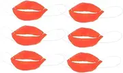 SUPVOX 6pcs Big Mouth Plastic Cosplay Props Thick Lips Sausage Mouth for April Fool's Day Pranks Party Entertainment Eye Catching Fun and Engagement at Events