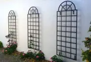 set of 3 French PROVINCIAL classical vertical wall planter trellis black NEW