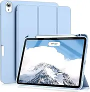 KenKe for iPad Air 11 Inch Case (M3/M2, 2025/2024), iPad Air 5th/4th Generation Case (2022/2020) 10.9 Inch with Pencil Holder, Slim Trifold Stand Cover & Auto Sleep/Wake, Sky Blue