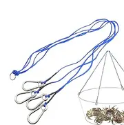 Trap Harness,4-Arm Crab Trap Harness Marine Grade with Heavy Duty Metal Hooks | Shrimp Cage, Eel Fishing Net Rope for Freshwater Lifting Rigging